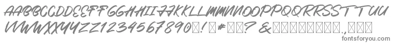 Roximura-fontti – harmaat kirjasimet valkoisella taustalla