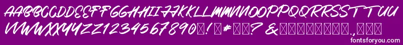 Roximura-fontti – valkoiset fontit violetilla taustalla