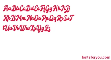 Roxinate DEMO font – Red Fonts