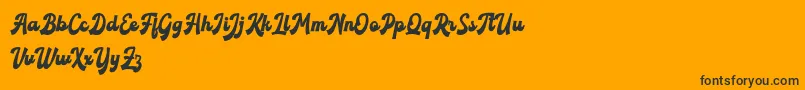 Roxinate DEMO Font – Black Fonts on Orange Background