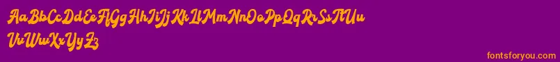 fuente Roxinate DEMO – Fuentes Naranjas Sobre Fondo Morado