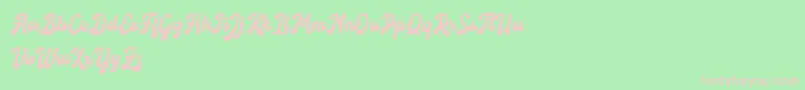 Roxinate DEMO Font – Pink Fonts on Green Background