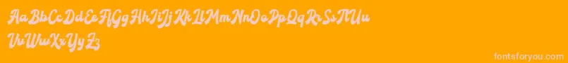 Roxinate DEMO Font – Pink Fonts on Orange Background
