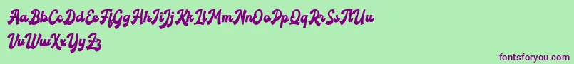 Roxinate DEMO Font – Purple Fonts on Green Background