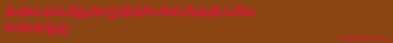Roxinate DEMO Font – Red Fonts on Brown Background