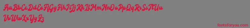 フォントRoxinate DEMO – 赤い文字の灰色の背景