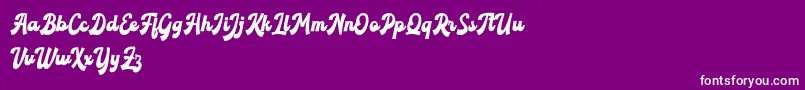 Roxinate DEMO Font – White Fonts on Purple Background