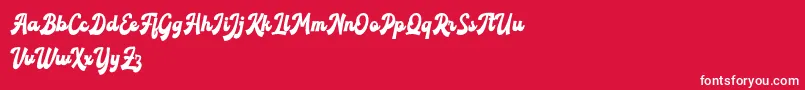 Roxinate DEMO Font – White Fonts on Red Background