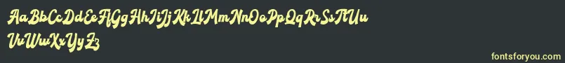 Roxinate DEMO-Schriftart – Gelbe Schriften auf schwarzem Hintergrund
