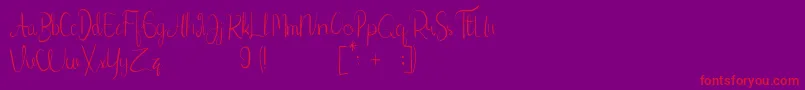 Roxxettefree-Schriftart – Rote Schriften auf violettem Hintergrund