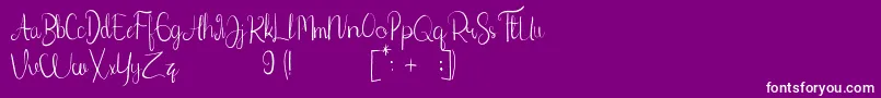 Roxxettefree Font – White Fonts on Purple Background