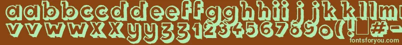 Royal Delight Shad Font – Green Fonts on Brown Background