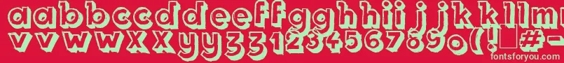 Royal Delight Shad Font – Green Fonts on Red Background