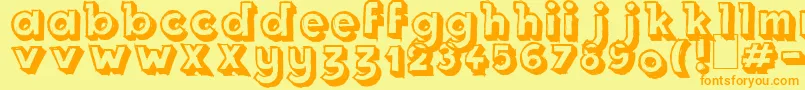 Royal Delight Shad Font – Orange Fonts on Yellow Background