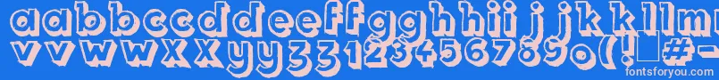 Royal Delight Shad Font – Pink Fonts on Blue Background