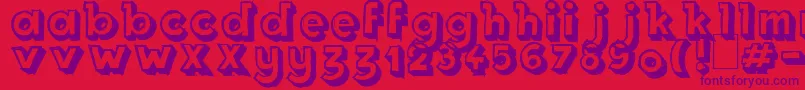 Royal Delight Shad Font – Purple Fonts on Red Background