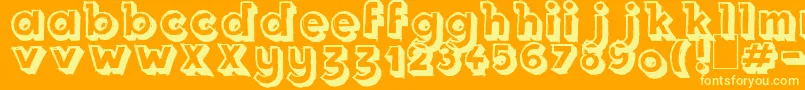 Royal Delight Shad Font – Yellow Fonts on Orange Background