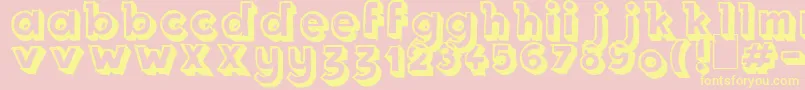 Royal Delight Shad Font – Yellow Fonts on Pink Background