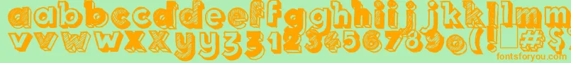 Royal Delight Font – Orange Fonts on Green Background