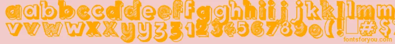 Royal Delight Font – Orange Fonts on Pink Background