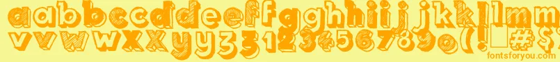 Royal Delight Font – Orange Fonts on Yellow Background