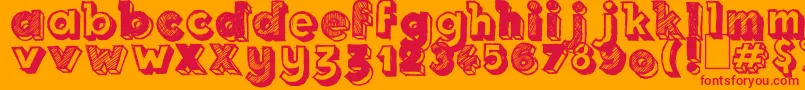 Royal Delight Font – Red Fonts on Orange Background