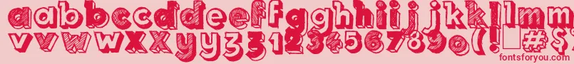 Police Royal Delight – polices rouges sur fond rose