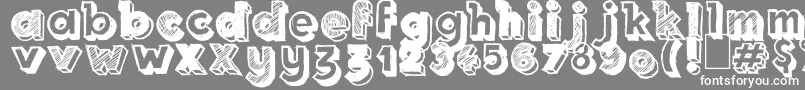 フォントRoyal Delight – 灰色の背景に白い文字