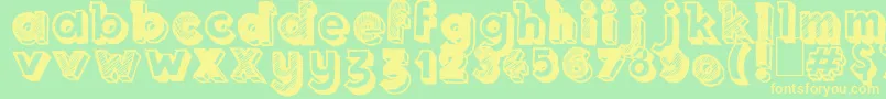 Royal Delight Font – Yellow Fonts on Green Background