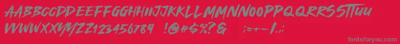 Royal Fighter Demo Font – Gray Fonts on Red Background