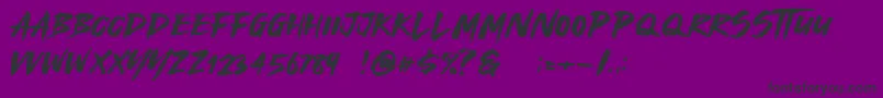 Royal Fighter Font – Black Fonts on Purple Background