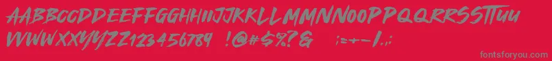 Royal Fighter-Schriftart – Graue Schriften auf rotem Hintergrund