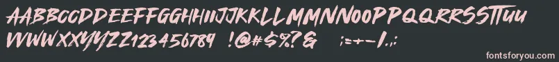 Royal Fighter Font – Pink Fonts on Black Background