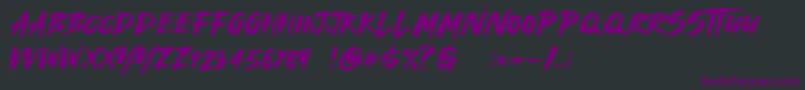 Royal Fighter Font – Purple Fonts on Black Background