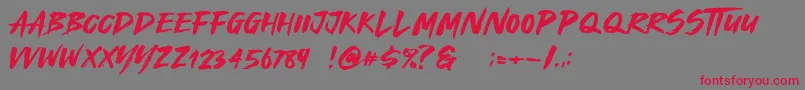 Royal Fighter Font – Red Fonts on Gray Background