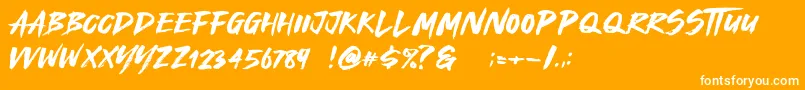 Royal Fighter Font – White Fonts on Orange Background