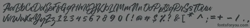 royal muffin Font – Black Fonts on Gray Background