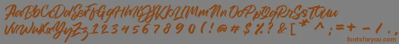 royal muffin Font – Brown Fonts on Gray Background