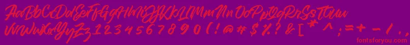 Шрифт royal muffin – красные шрифты на фиолетовом фоне