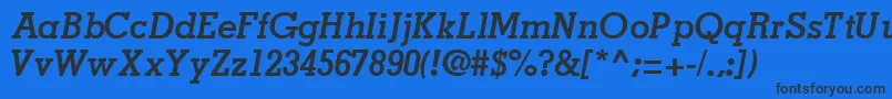 JaaksskBoldItalic Font – Black Fonts on Blue Background