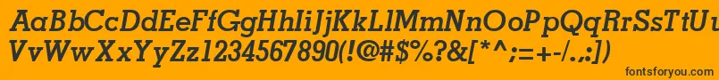 JaaksskBoldItalic Font – Black Fonts on Orange Background
