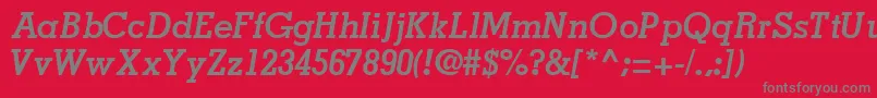 fuente JaaksskBoldItalic – Fuentes Grises Sobre Fondo Rojo