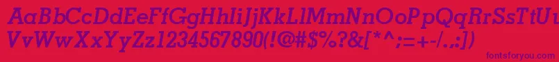 JaaksskBoldItalic Font – Purple Fonts on Red Background