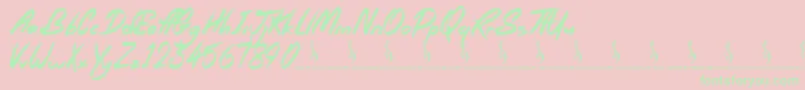 Royal Riot Font – Green Fonts on Pink Background