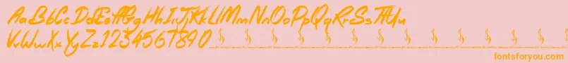 Royal Riot Font – Orange Fonts on Pink Background