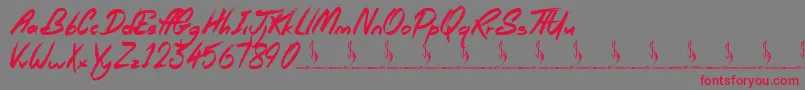 Royal Riot Font – Red Fonts on Gray Background