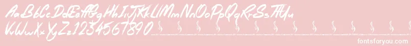 Royal Riot Font – White Fonts on Pink Background