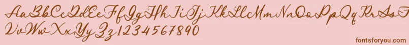 Royal Stamford demo Font – Brown Fonts on Pink Background