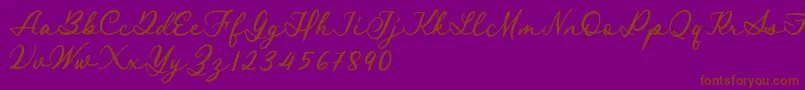 Royal Stamford demo Font – Brown Fonts on Purple Background