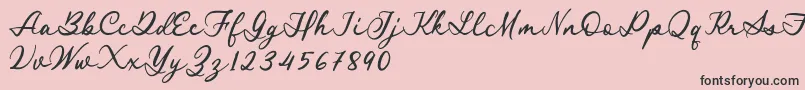 Royal Stamford demo Font – Black Fonts on Pink Background